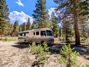 travel to Lake Tahoe in a motorhome
